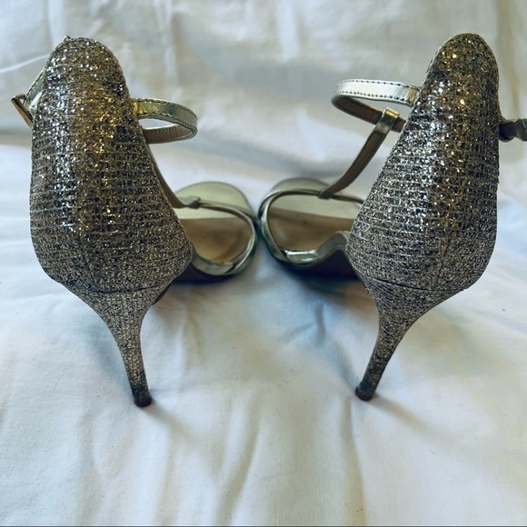 CHINESE Laundry High Heels Gold Strap Sparkle Back and Heel - Picture 4 of 9